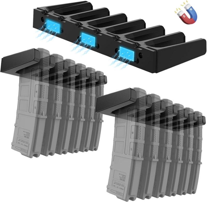DINGDOON ABS Magazine Holder, Ar Magazine Holder for Gun Safe, Mag Storage Rack for Pmag, Glock, Amend 2, Hexmags, Mftmags, Magpulmag - Image 1